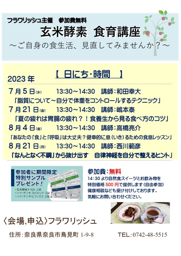 あなたの「食」と「呼吸」は大丈夫？健幸的に息（いき）るための食息レッスン