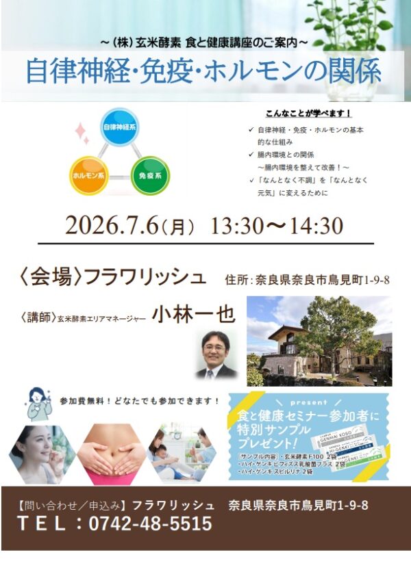 自律神経・免疫・ホルモンの関係